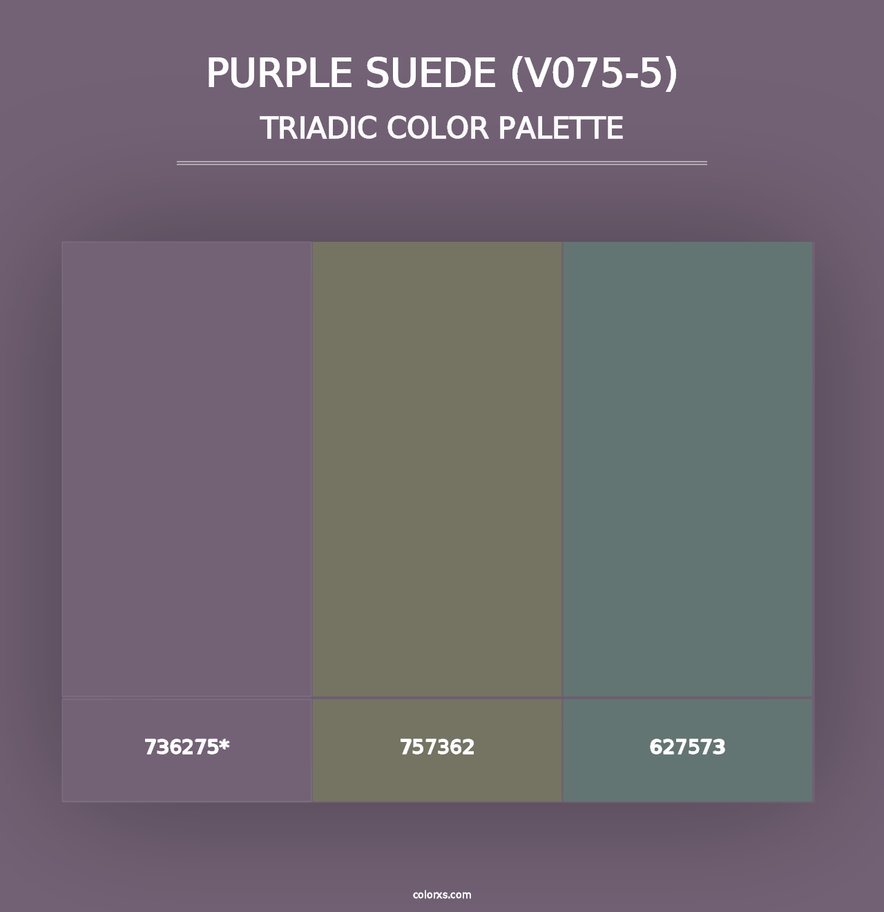 Purple Suede (V075-5) - Triadic Color Palette