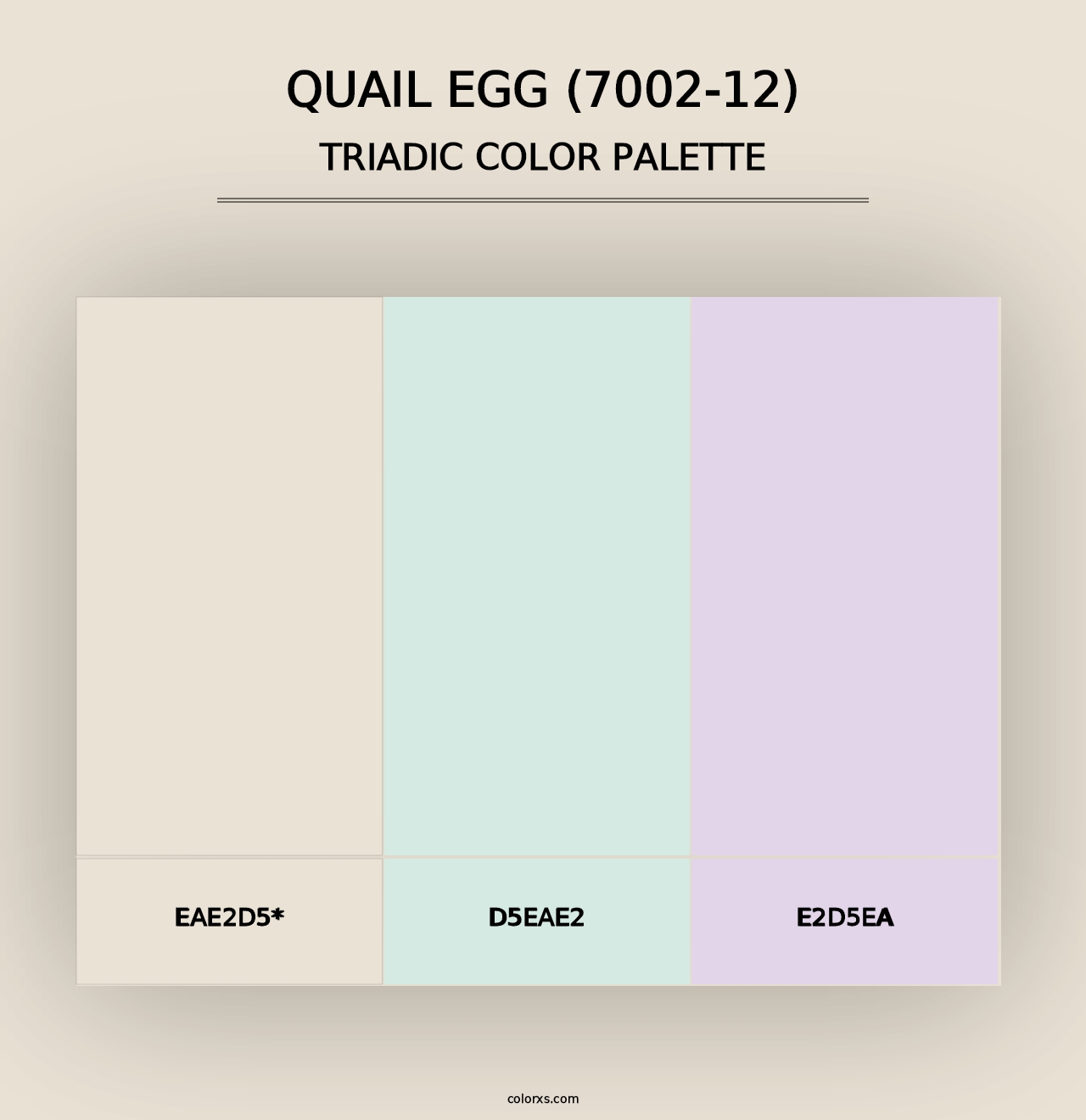 Quail Egg (7002-12) - Triadic Color Palette