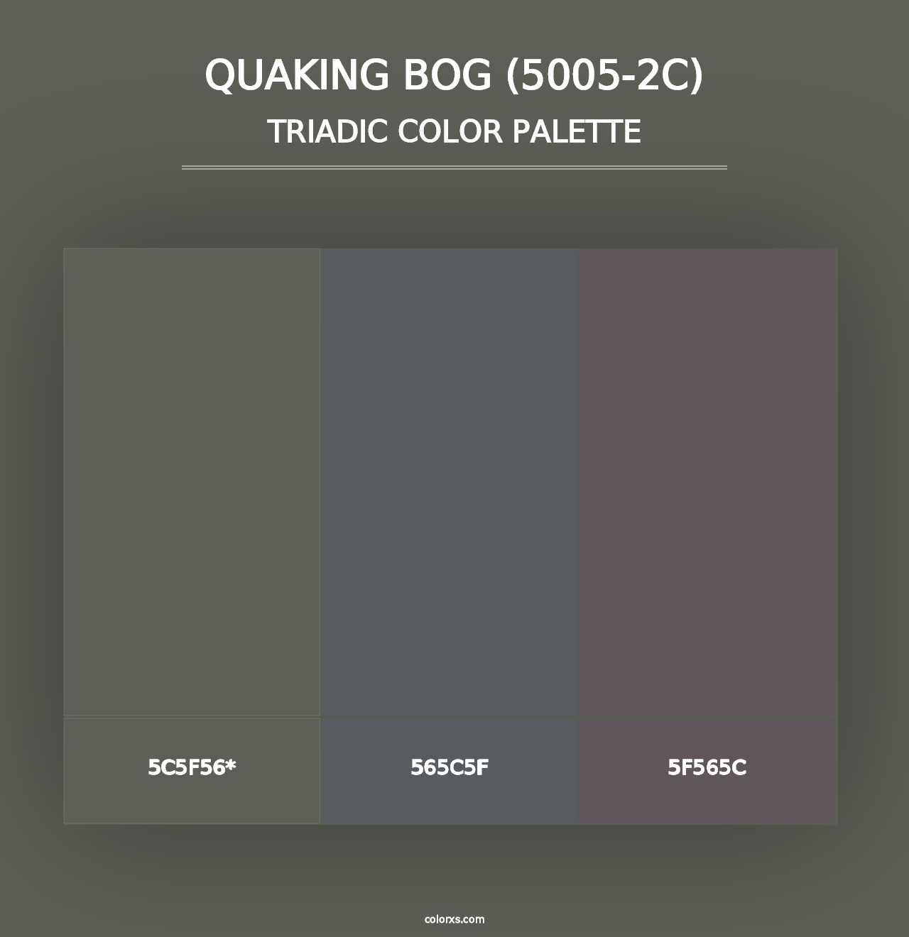 Quaking Bog (5005-2C) - Triadic Color Palette