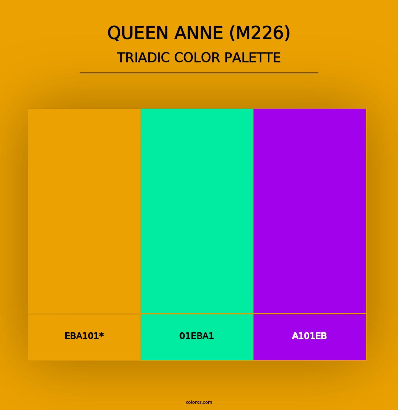 Queen Anne (M226) - Triadic Color Palette