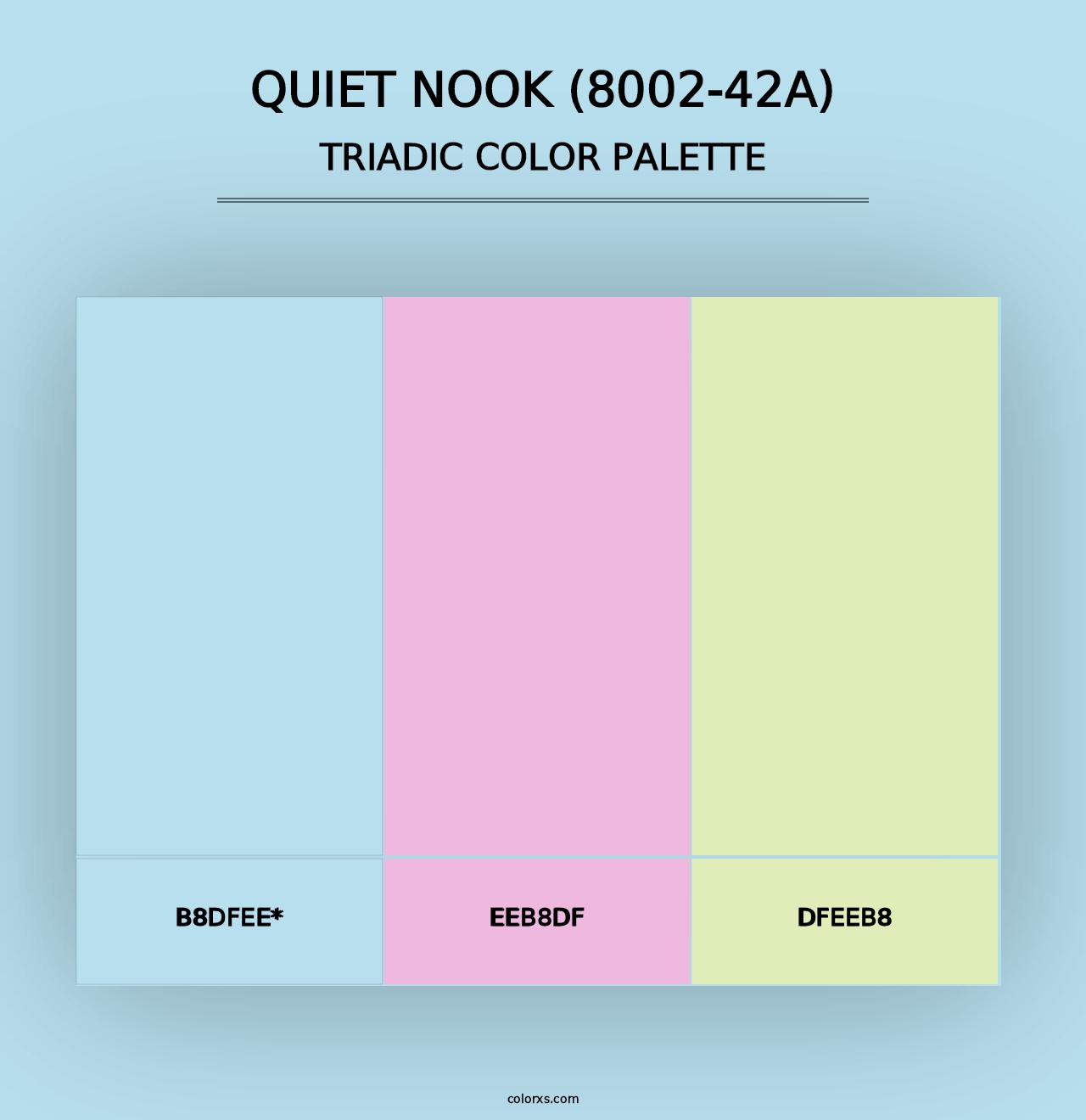 Quiet Nook (8002-42A) - Triadic Color Palette