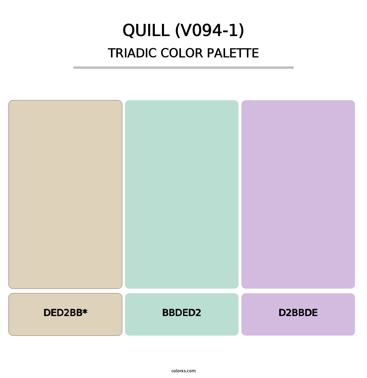 Quill (V094-1) - Triadic Color Palette