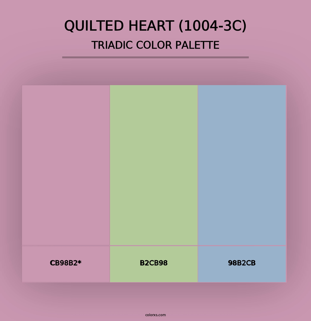 Quilted Heart (1004-3C) - Triadic Color Palette