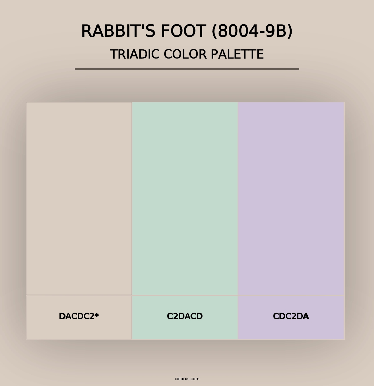 Rabbit's Foot (8004-9B) - Triadic Color Palette