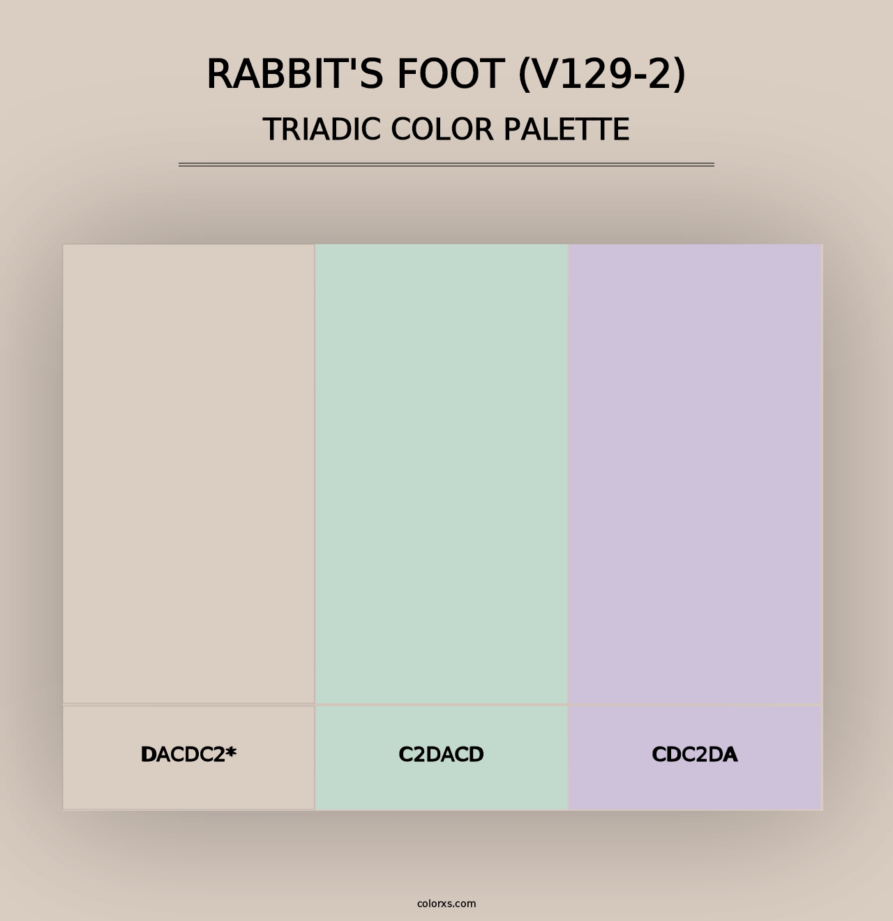 Rabbit's Foot (V129-2) - Triadic Color Palette