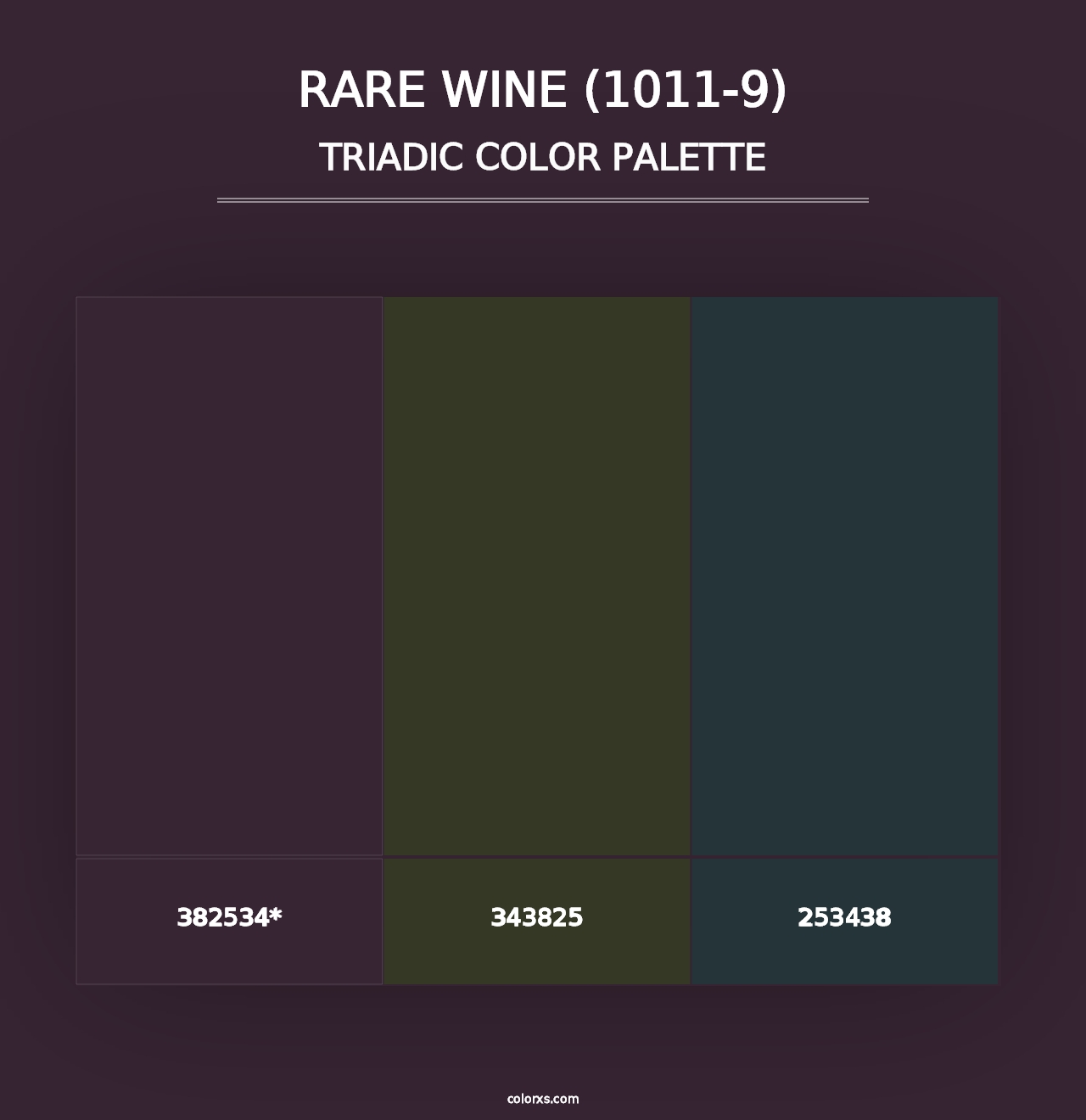 Rare Wine (1011-9) - Triadic Color Palette