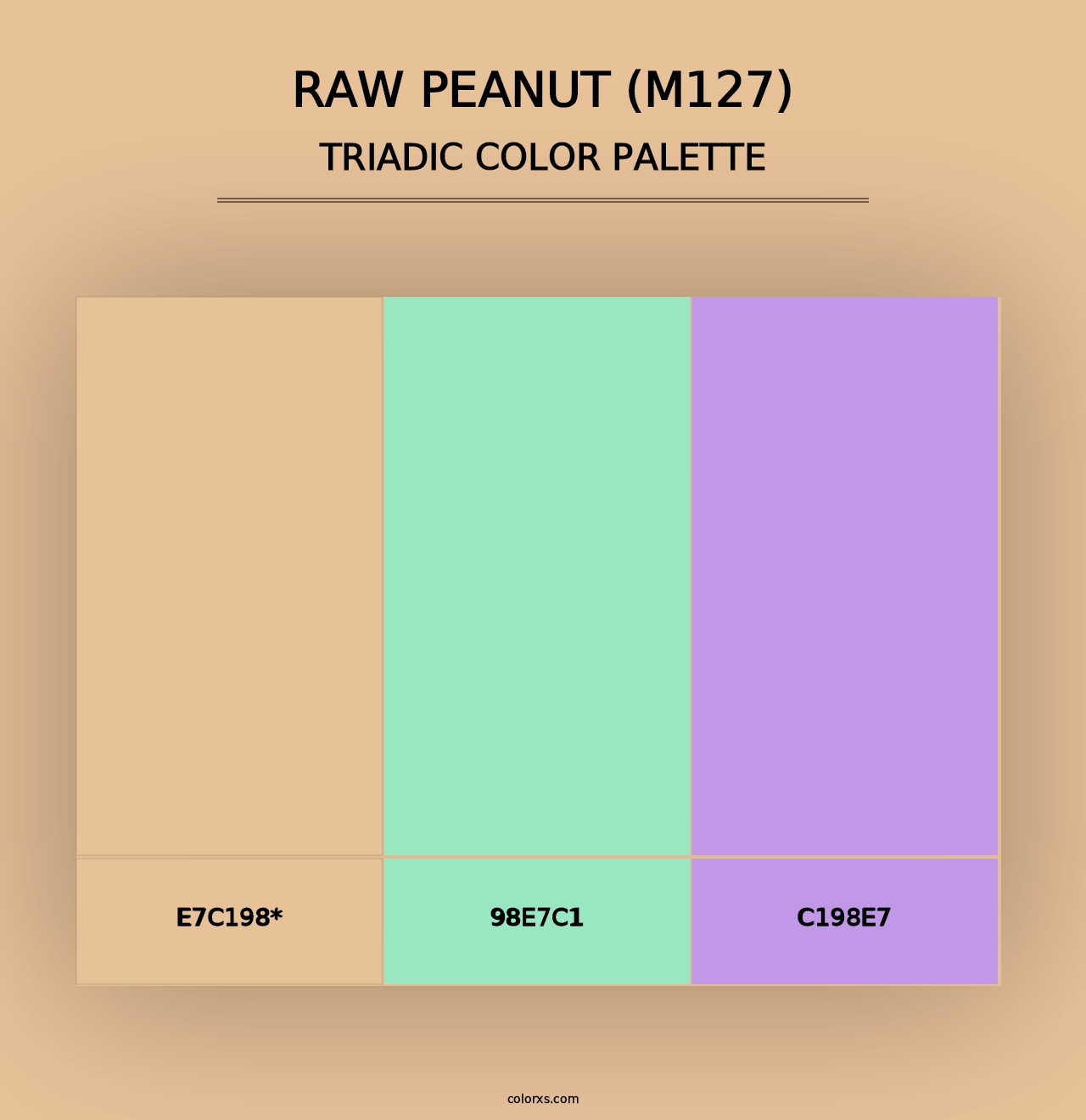 Raw Peanut (M127) - Triadic Color Palette