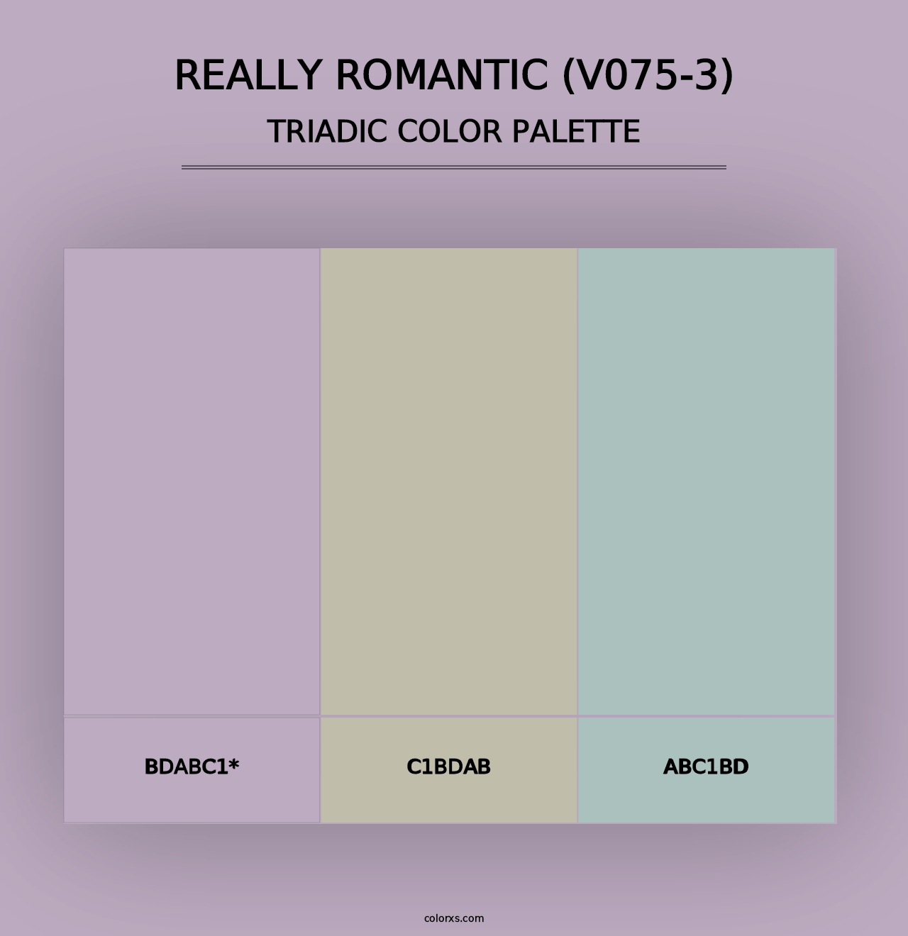 Really Romantic (V075-3) - Triadic Color Palette