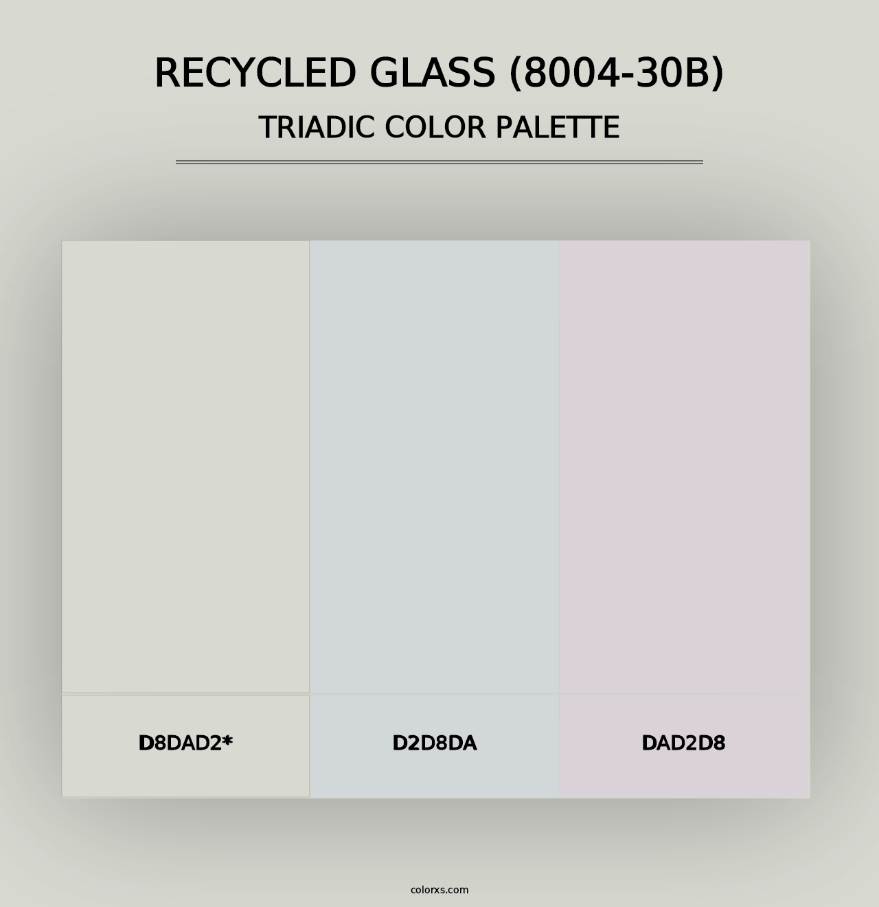 Recycled Glass (8004-30B) - Triadic Color Palette