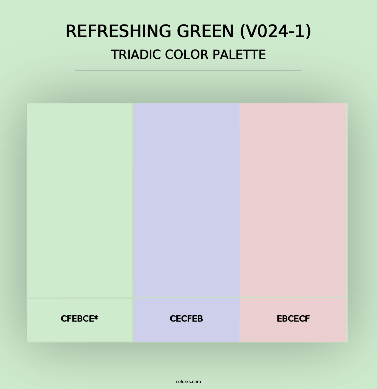 Refreshing Green (V024-1) - Triadic Color Palette