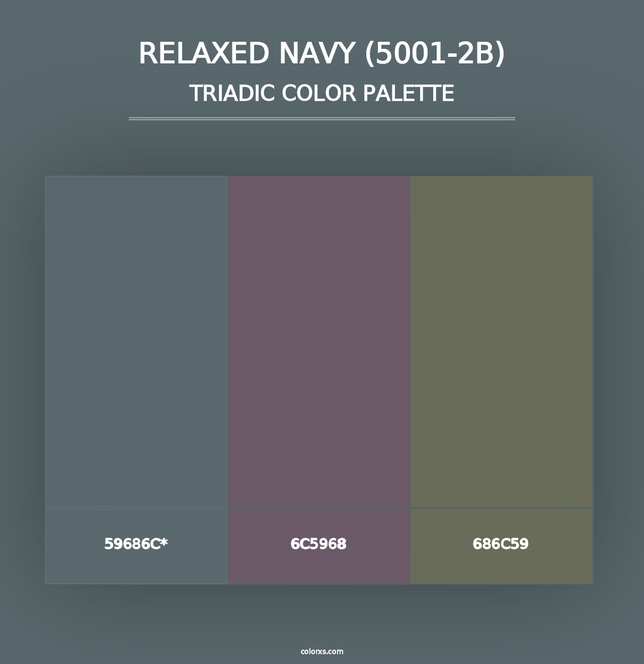 Relaxed Navy (5001-2B) - Triadic Color Palette