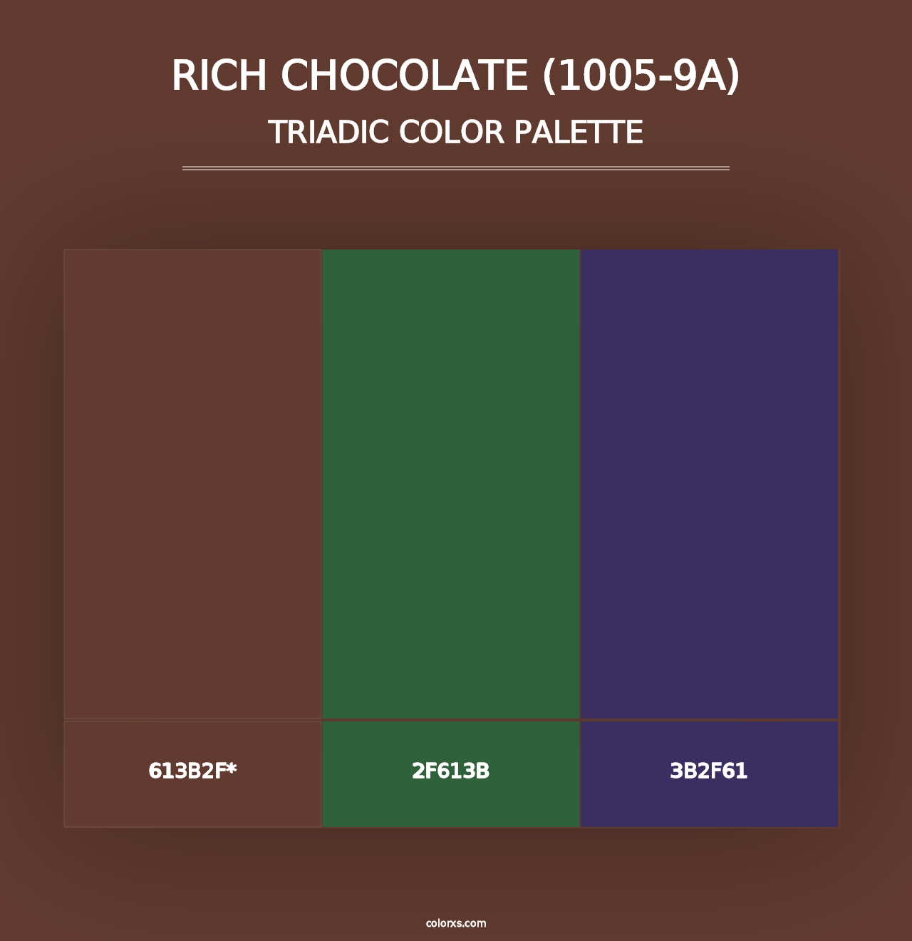 Rich Chocolate (1005-9A) - Triadic Color Palette