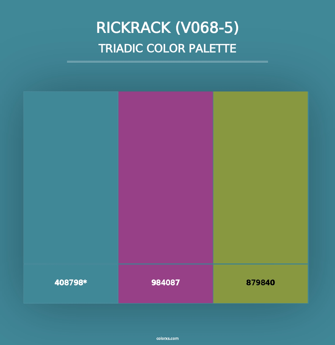 Rickrack (V068-5) - Triadic Color Palette