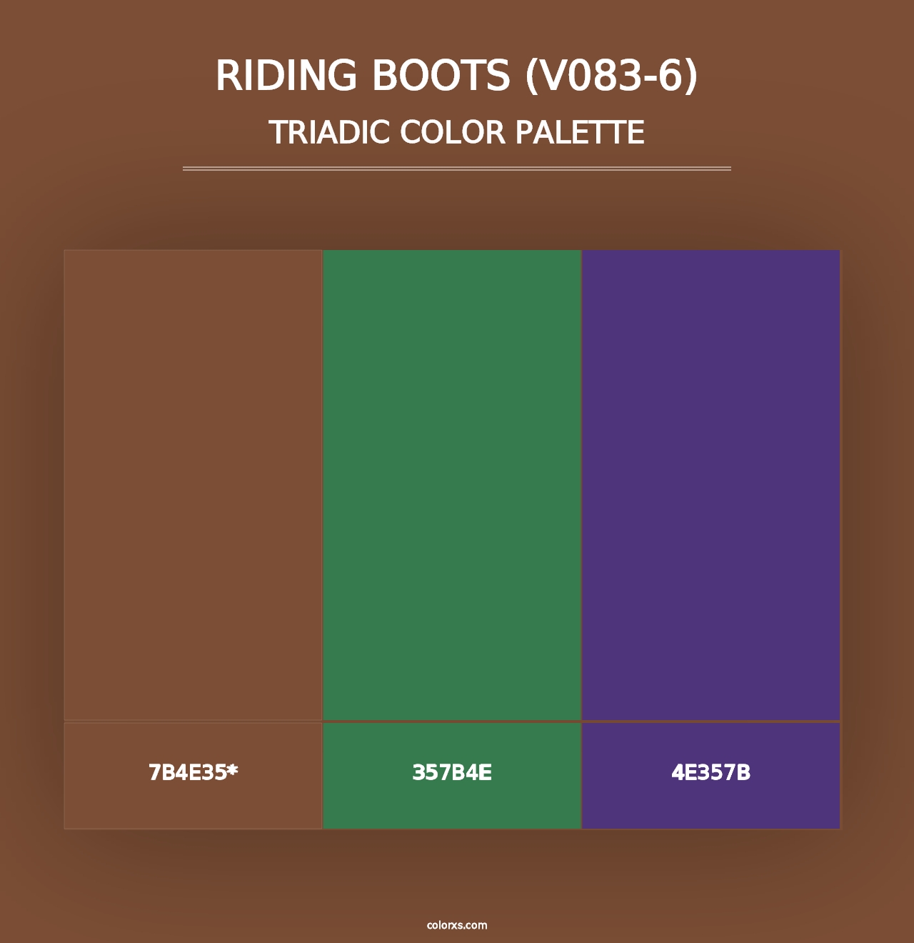 Riding Boots (V083-6) - Triadic Color Palette