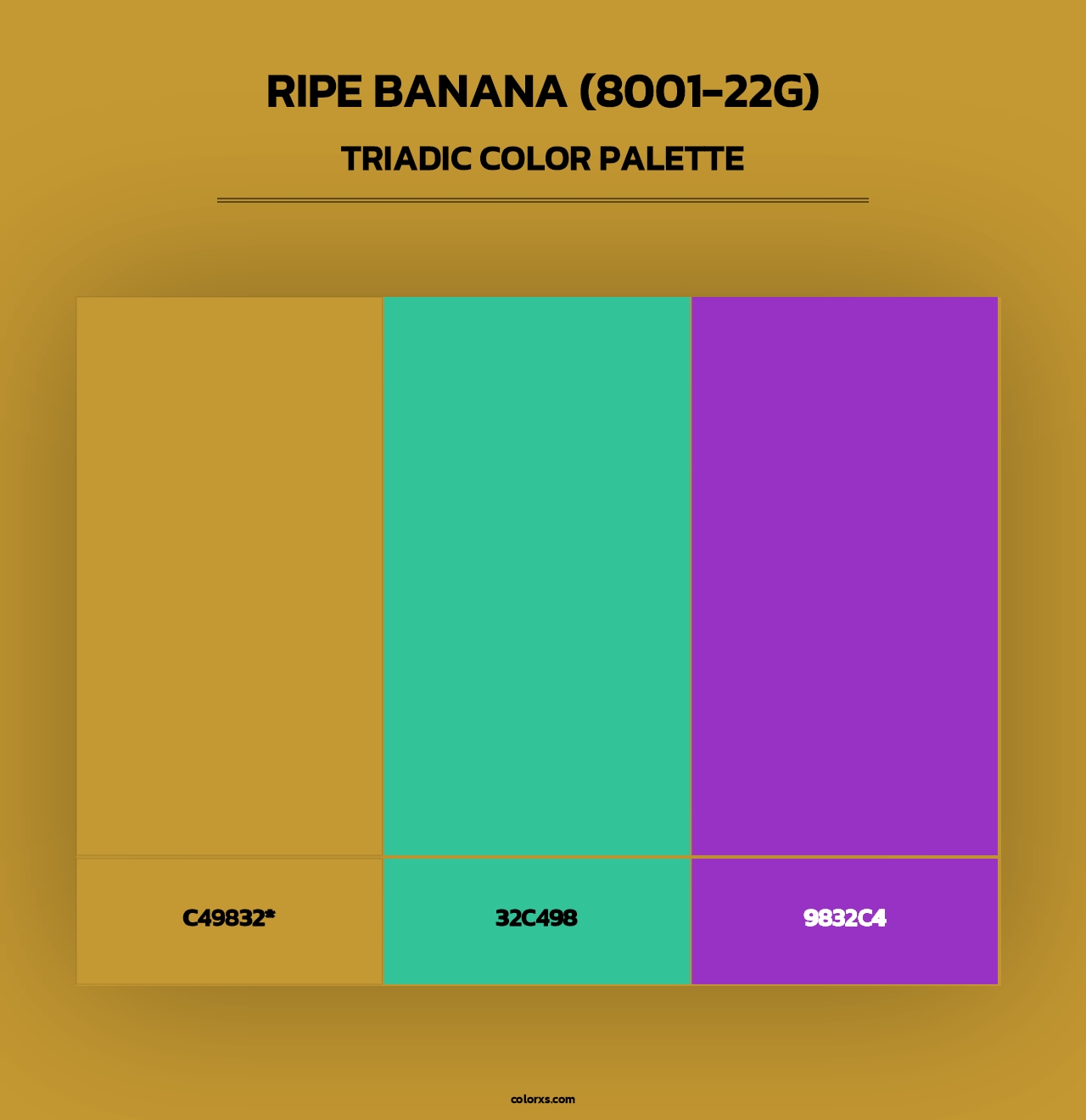 Ripe Banana (8001-22G) - Triadic Color Palette