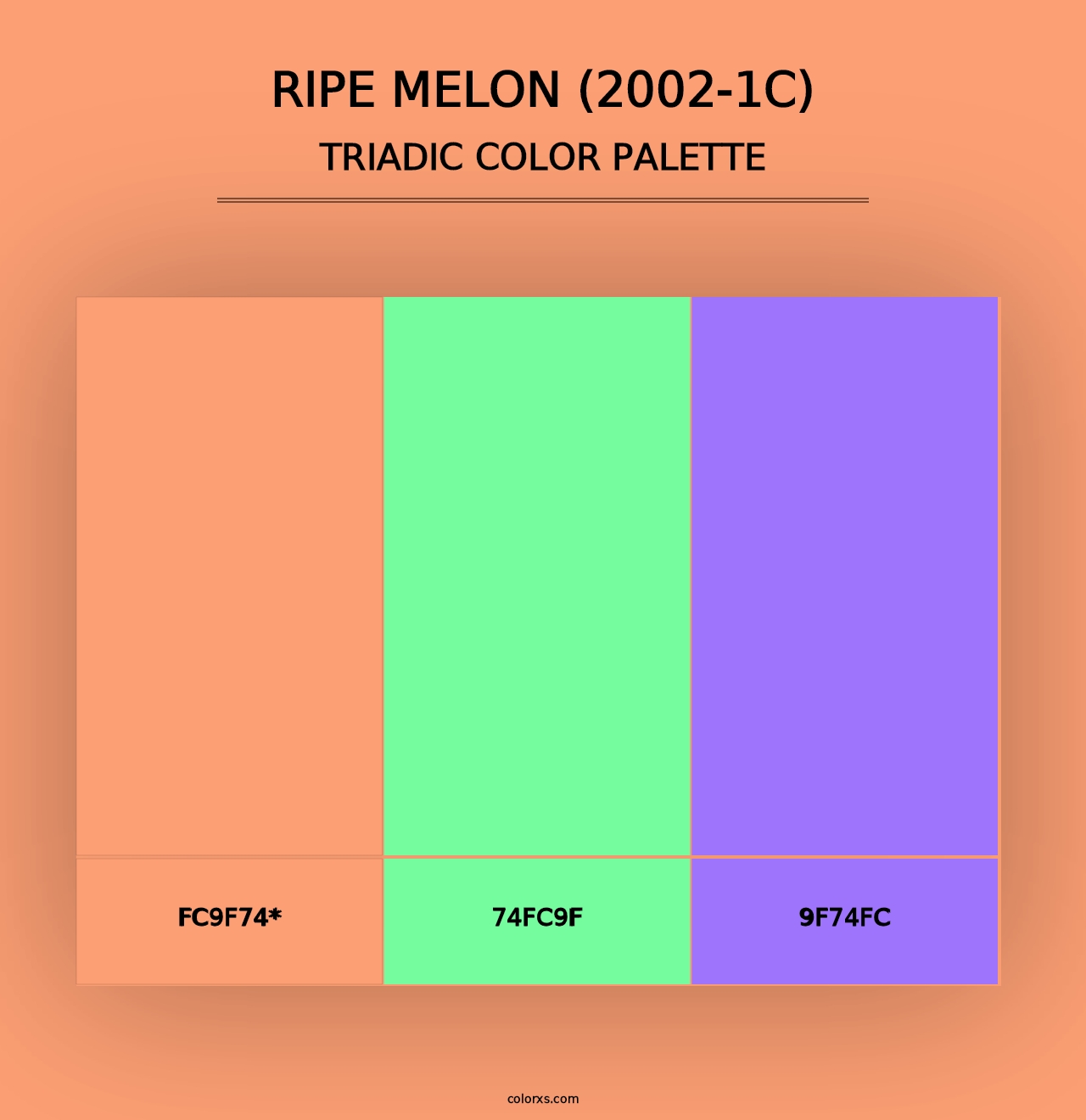 Ripe Melon (2002-1C) - Triadic Color Palette