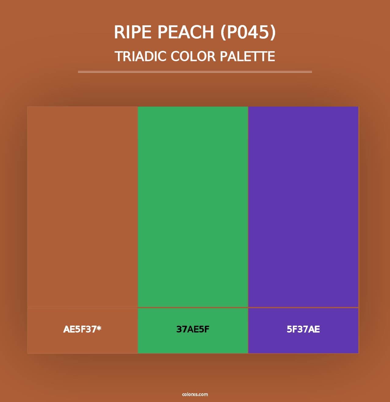 Ripe Peach (P045) - Triadic Color Palette