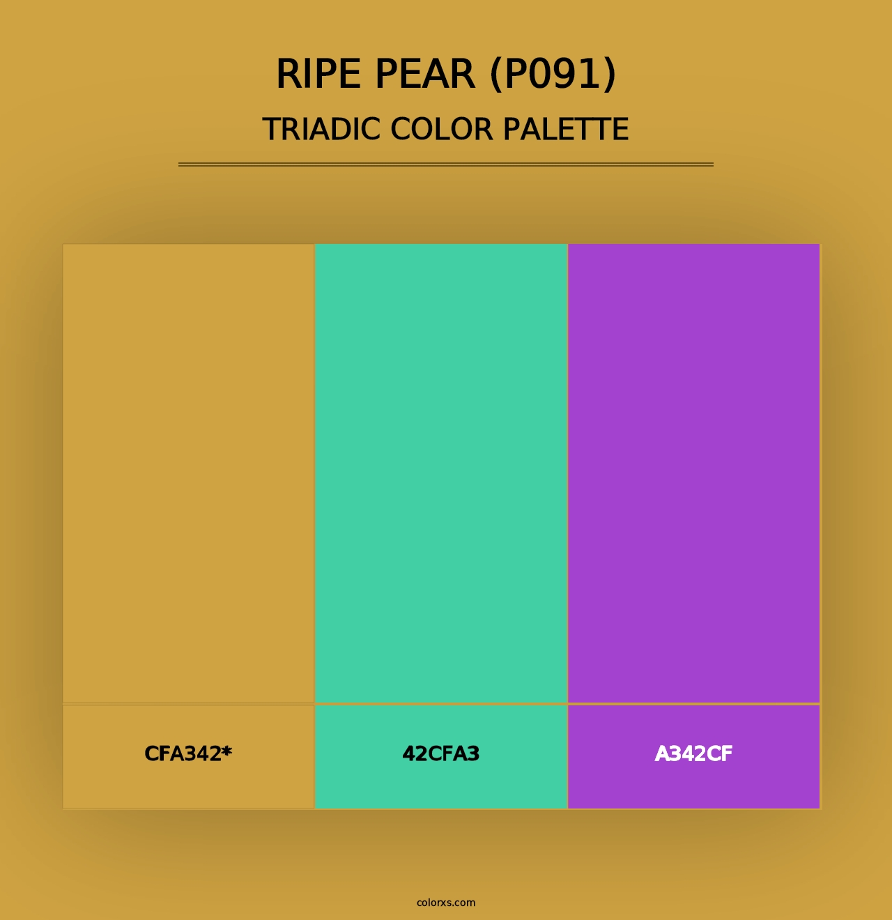 Ripe Pear (P091) - Triadic Color Palette