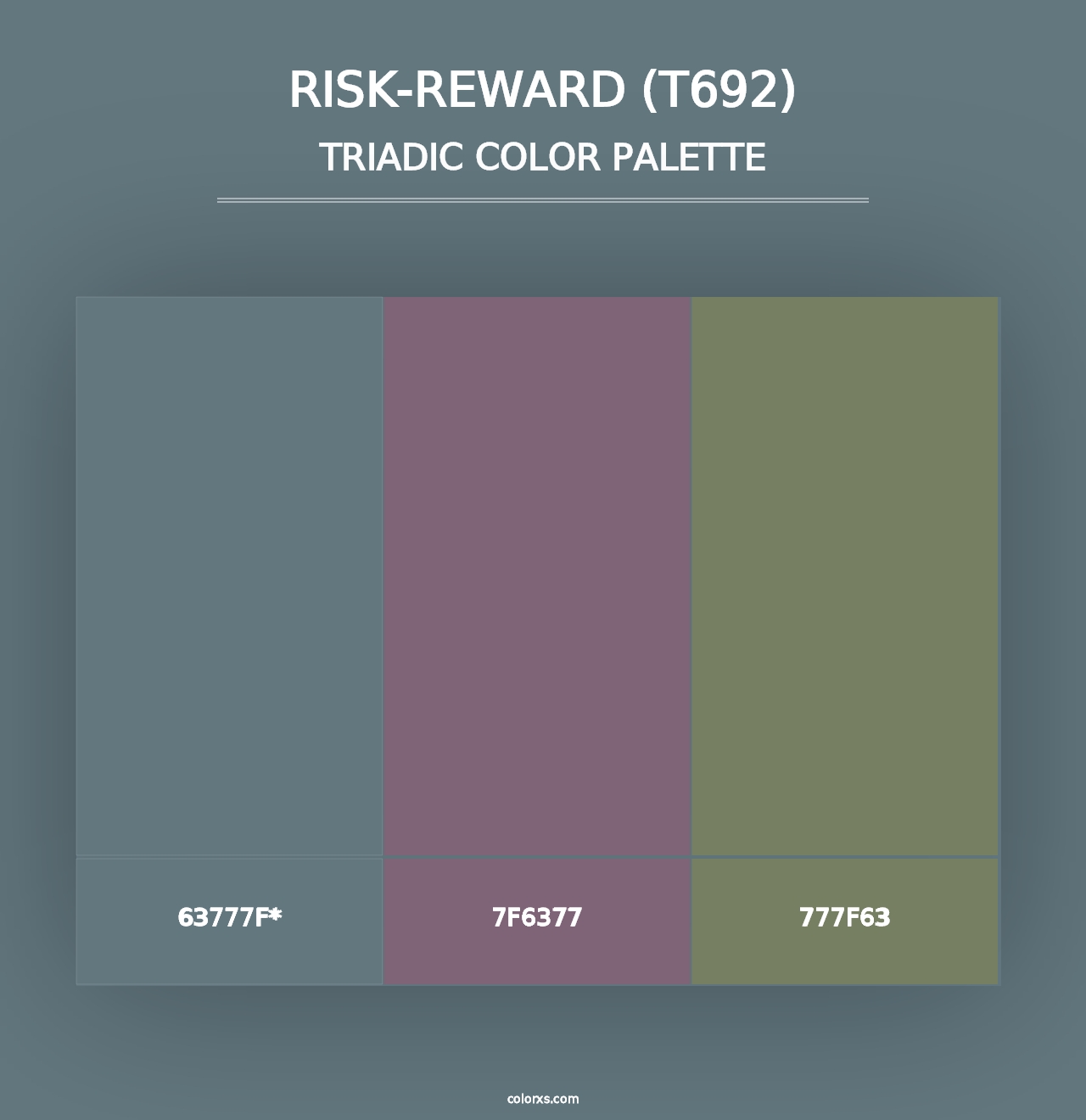 Risk-Reward (T692) - Triadic Color Palette