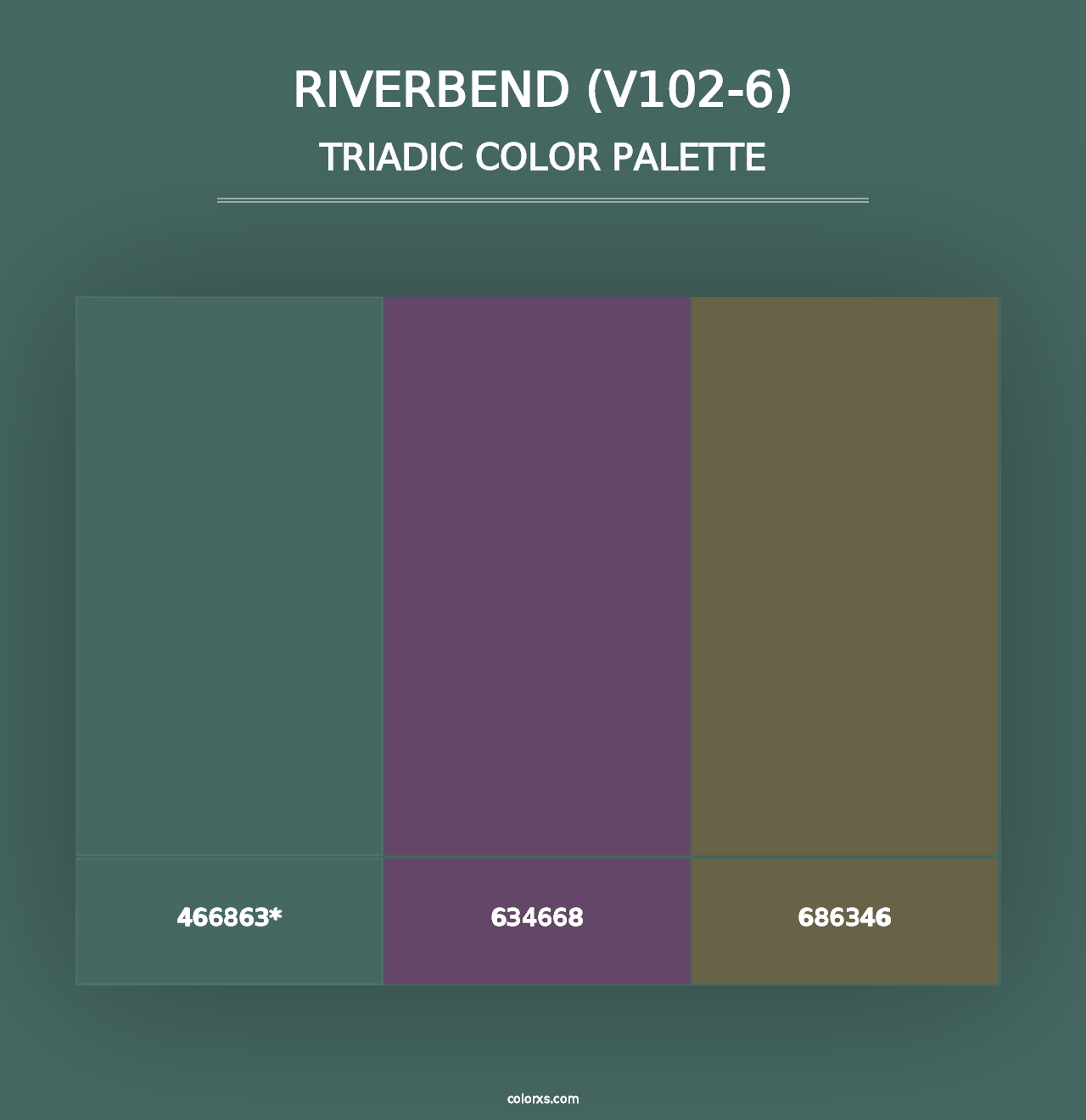 Riverbend (V102-6) - Triadic Color Palette