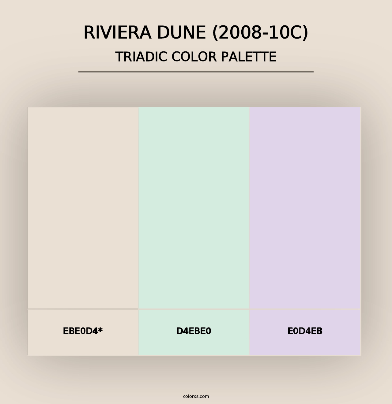 Riviera Dune (2008-10C) - Triadic Color Palette