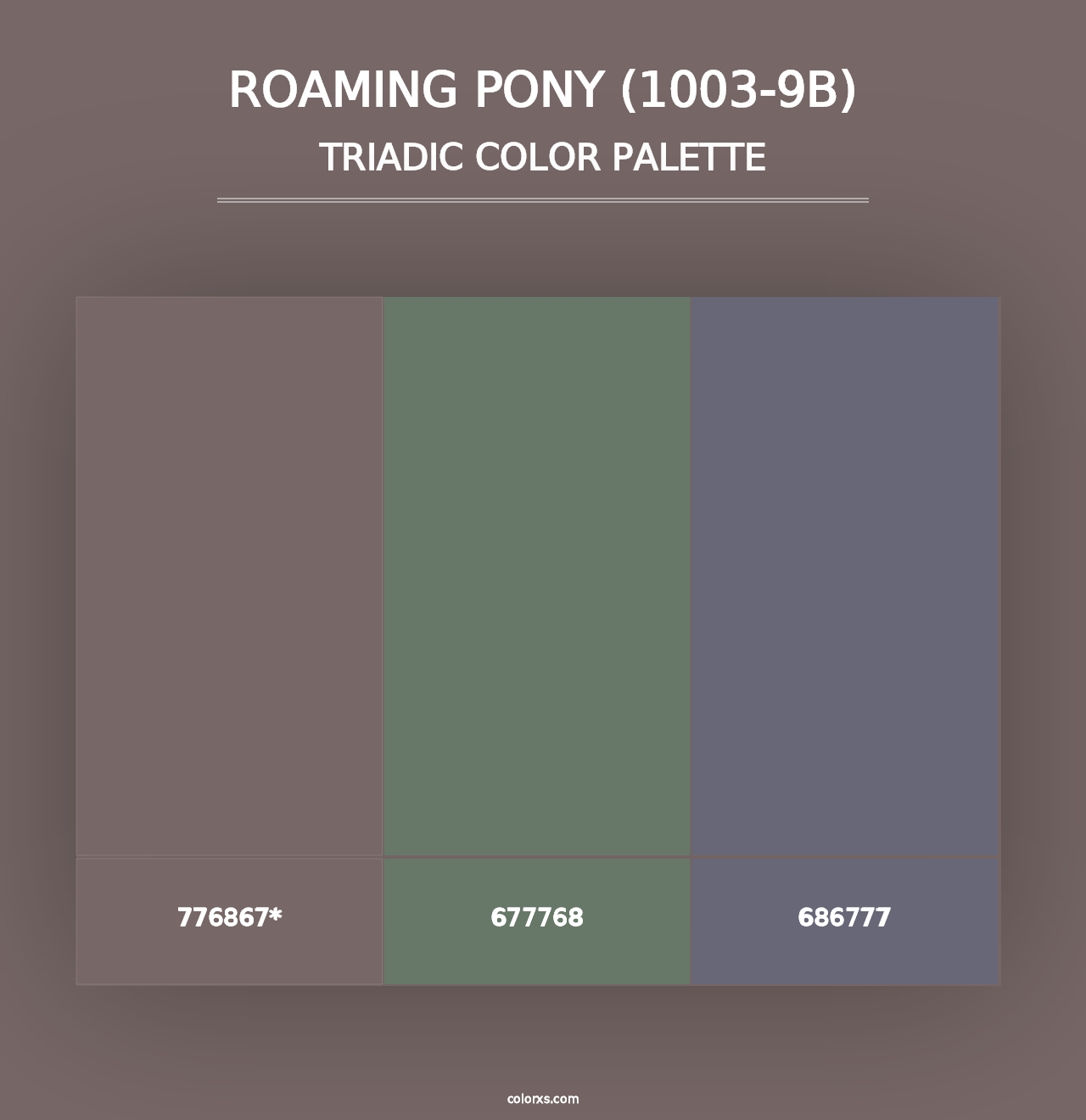 Roaming Pony (1003-9B) - Triadic Color Palette