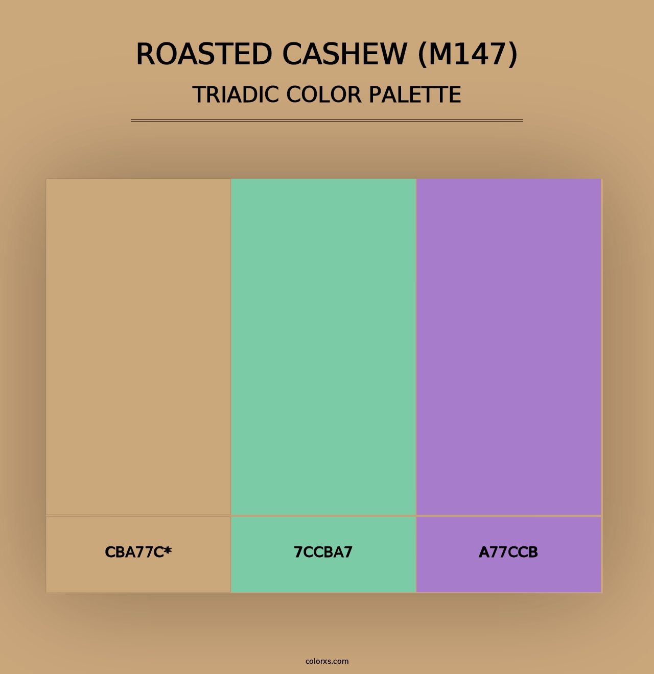 Roasted Cashew (M147) - Triadic Color Palette