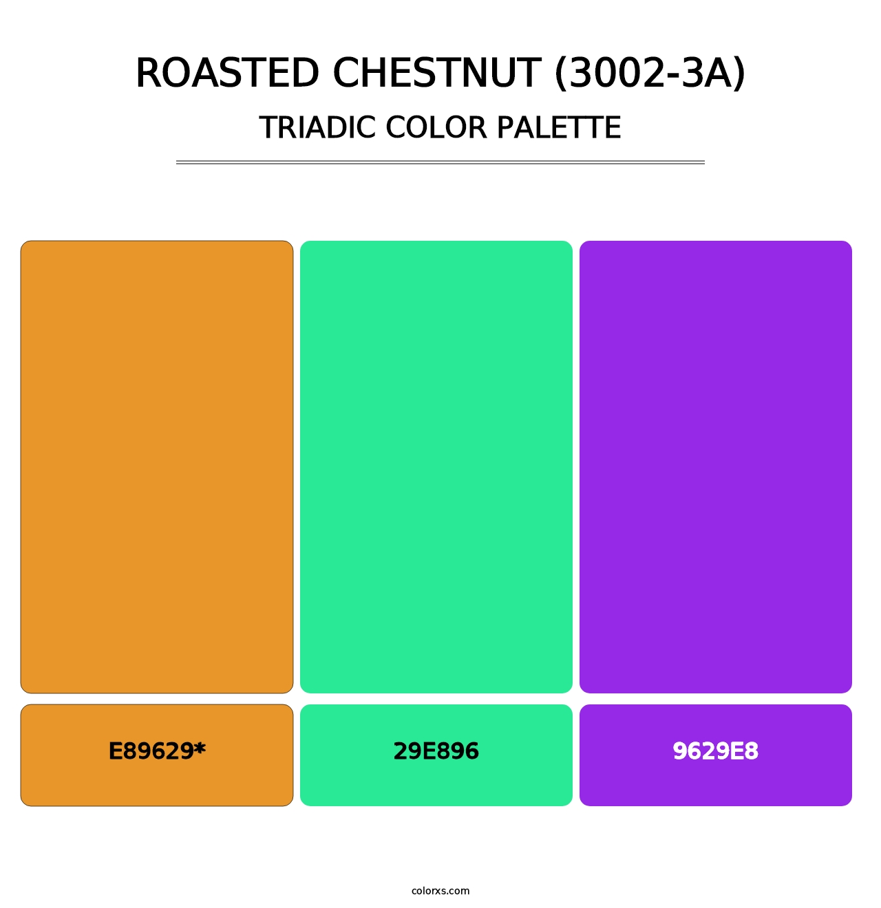 Roasted Chestnut (3002-3A) - Triadic Color Palette