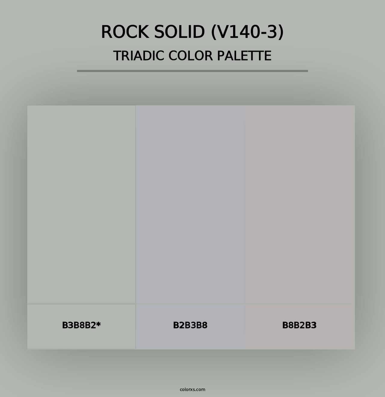 Rock Solid (V140-3) - Triadic Color Palette