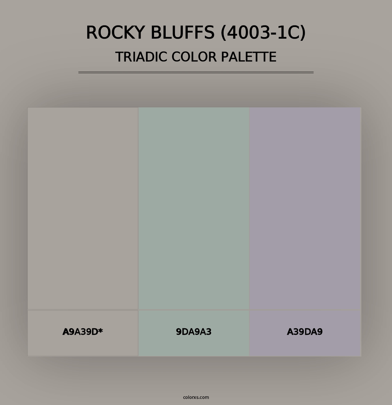 Rocky Bluffs (4003-1C) - Triadic Color Palette