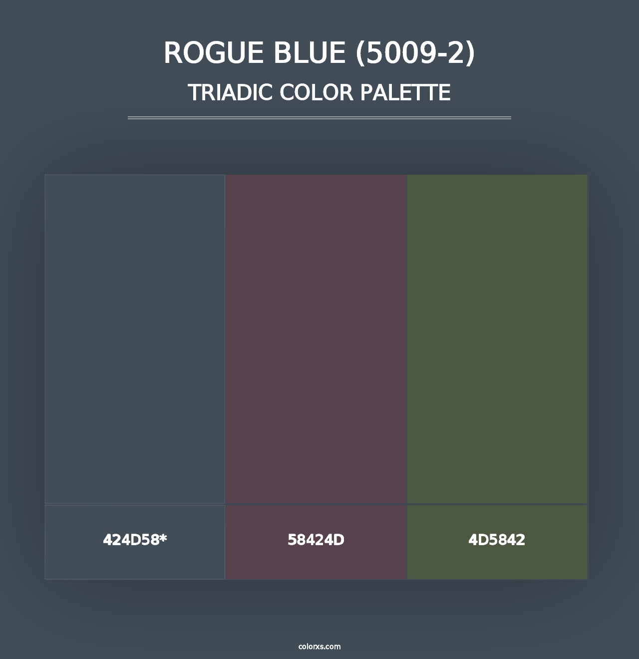 Rogue Blue (5009-2) - Triadic Color Palette