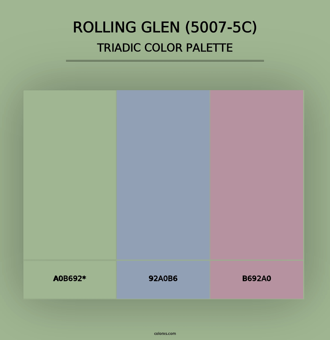 Rolling Glen (5007-5C) - Triadic Color Palette