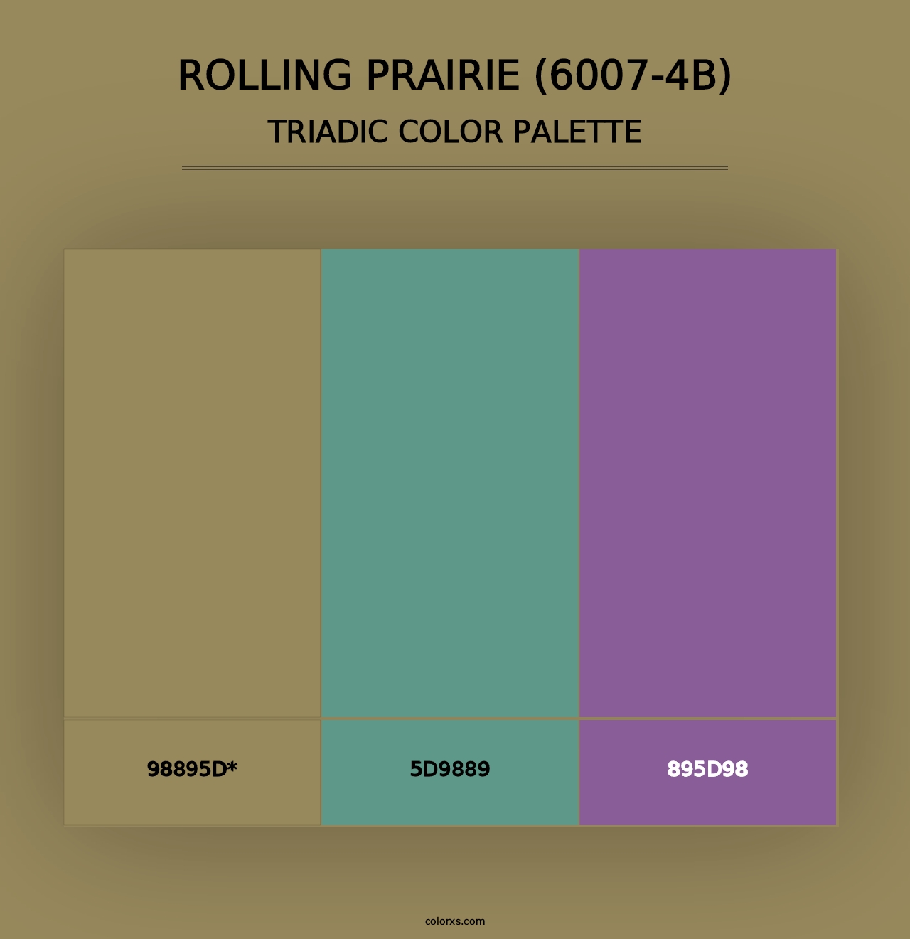 Rolling Prairie (6007-4B) - Triadic Color Palette