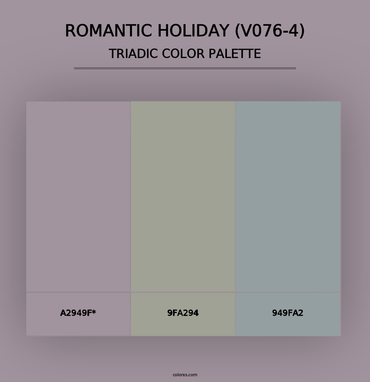 Romantic Holiday (V076-4) - Triadic Color Palette