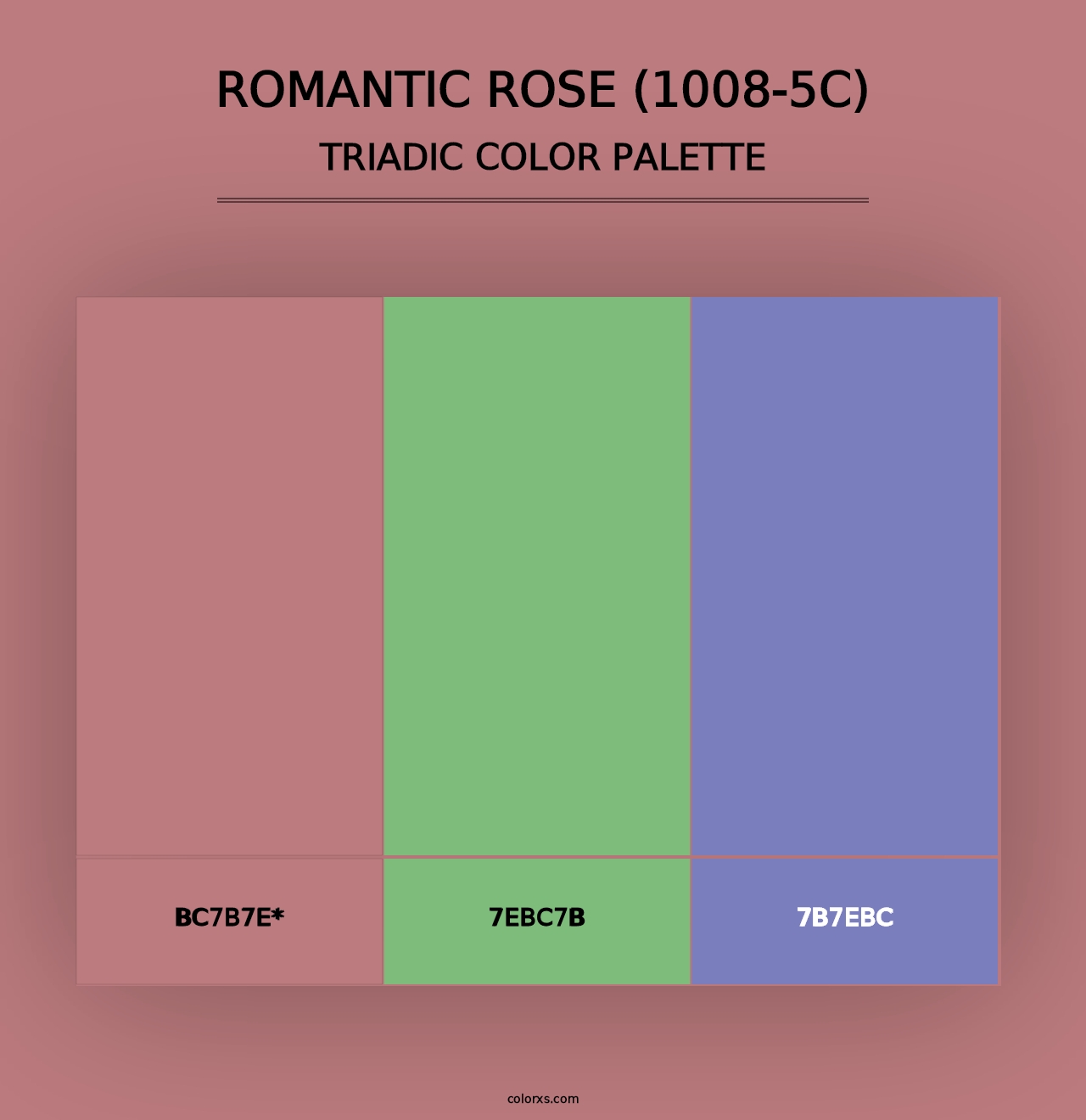 Romantic Rose (1008-5C) - Triadic Color Palette