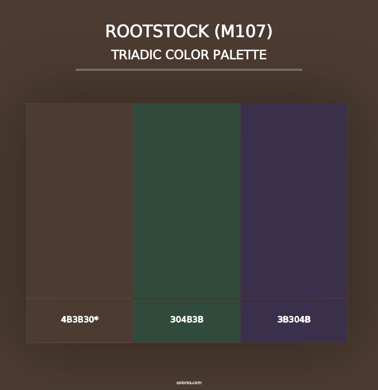 Rootstock (M107) - Triadic Color Palette