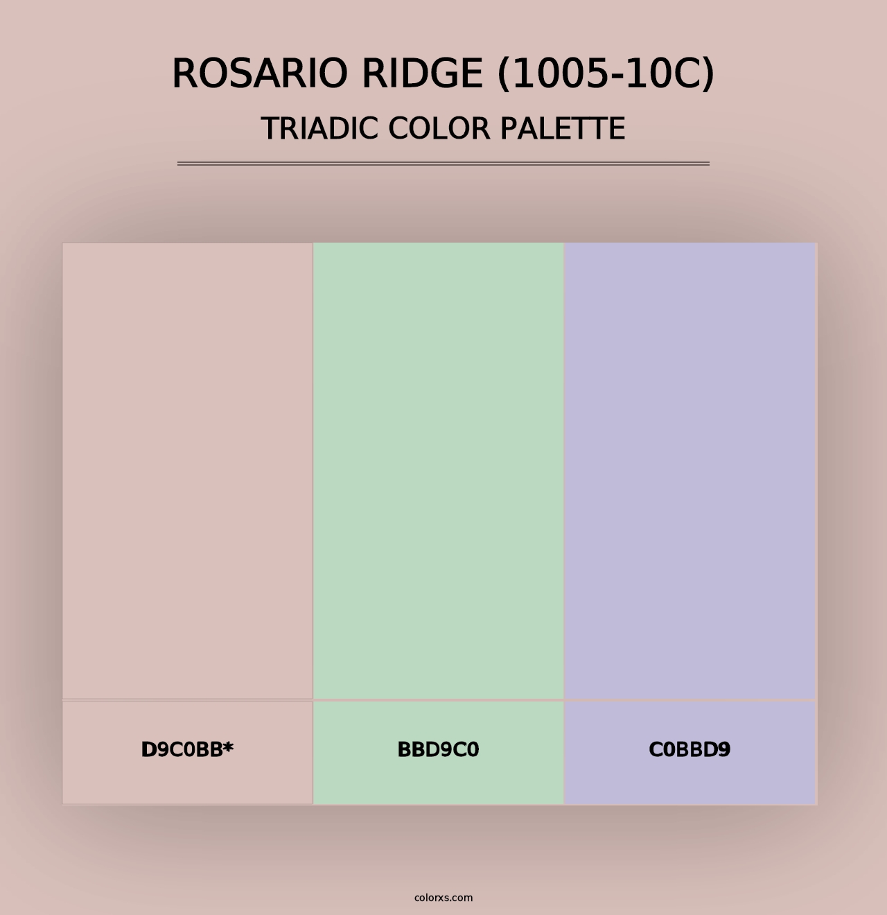 Rosario Ridge (1005-10C) - Triadic Color Palette