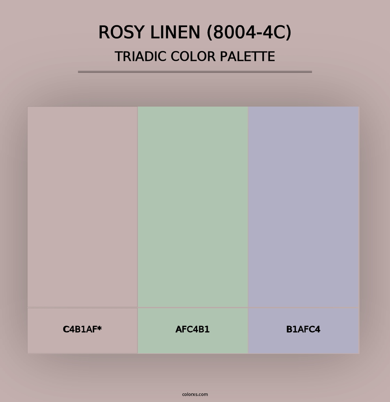 Rosy Linen (8004-4C) - Triadic Color Palette