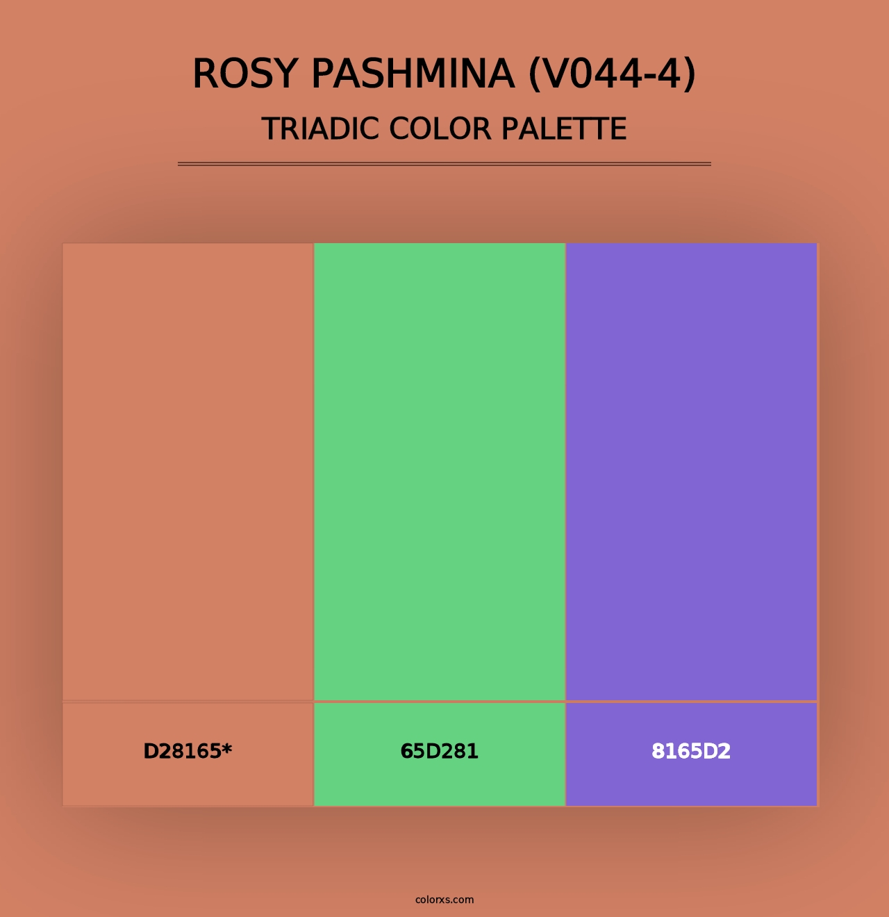 Rosy Pashmina (V044-4) - Triadic Color Palette