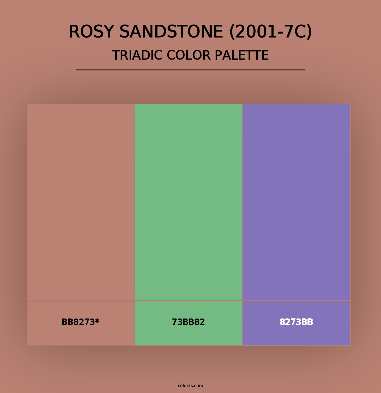 Rosy Sandstone (2001-7C) - Triadic Color Palette