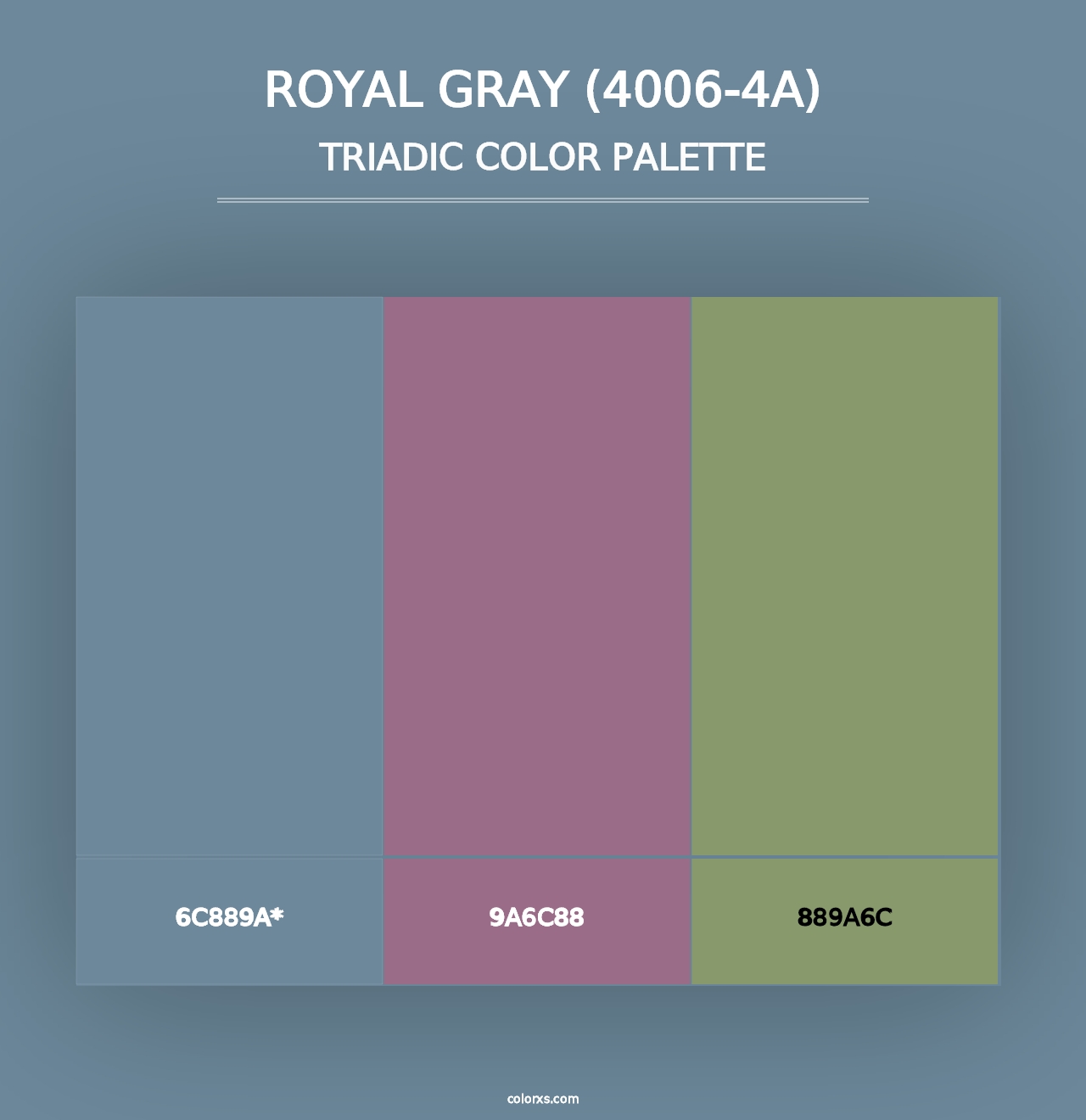 Royal Gray (4006-4A) - Triadic Color Palette