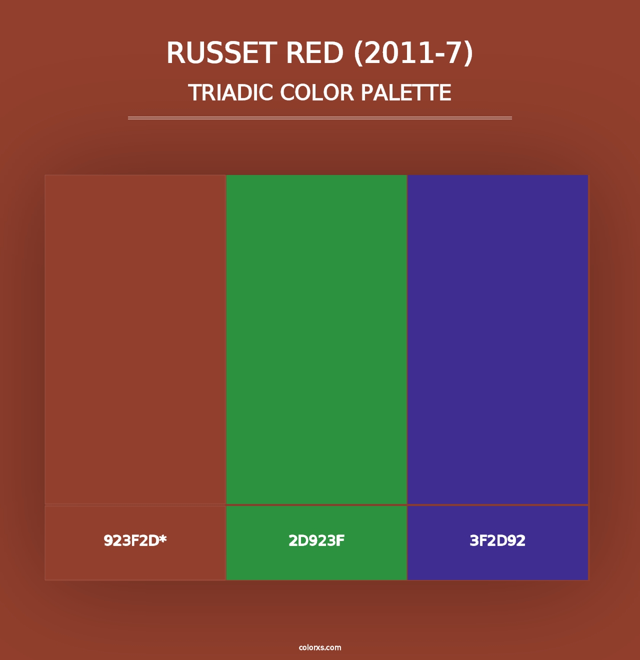 Russet Red (2011-7) - Triadic Color Palette