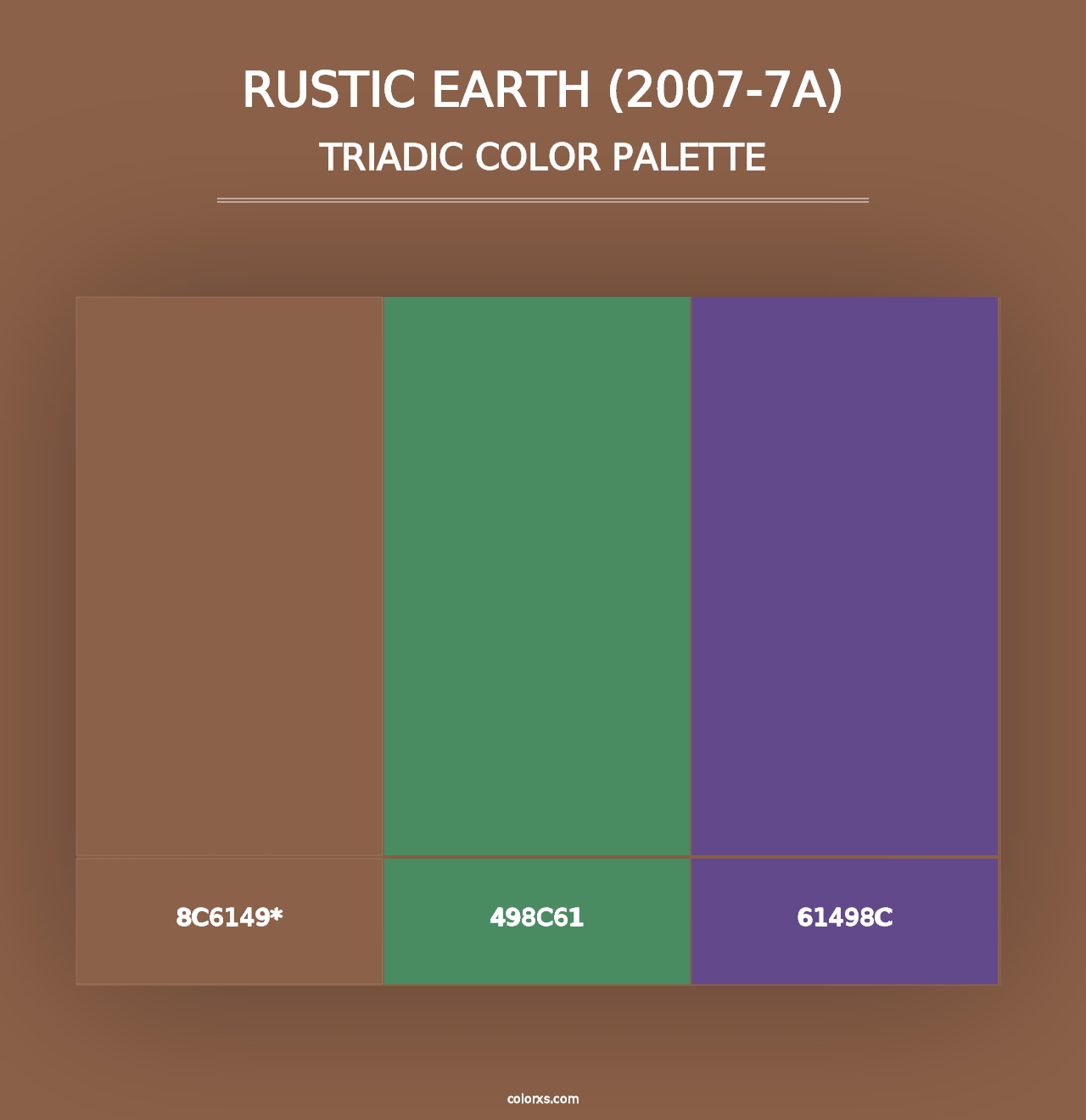 Rustic Earth (2007-7A) - Triadic Color Palette