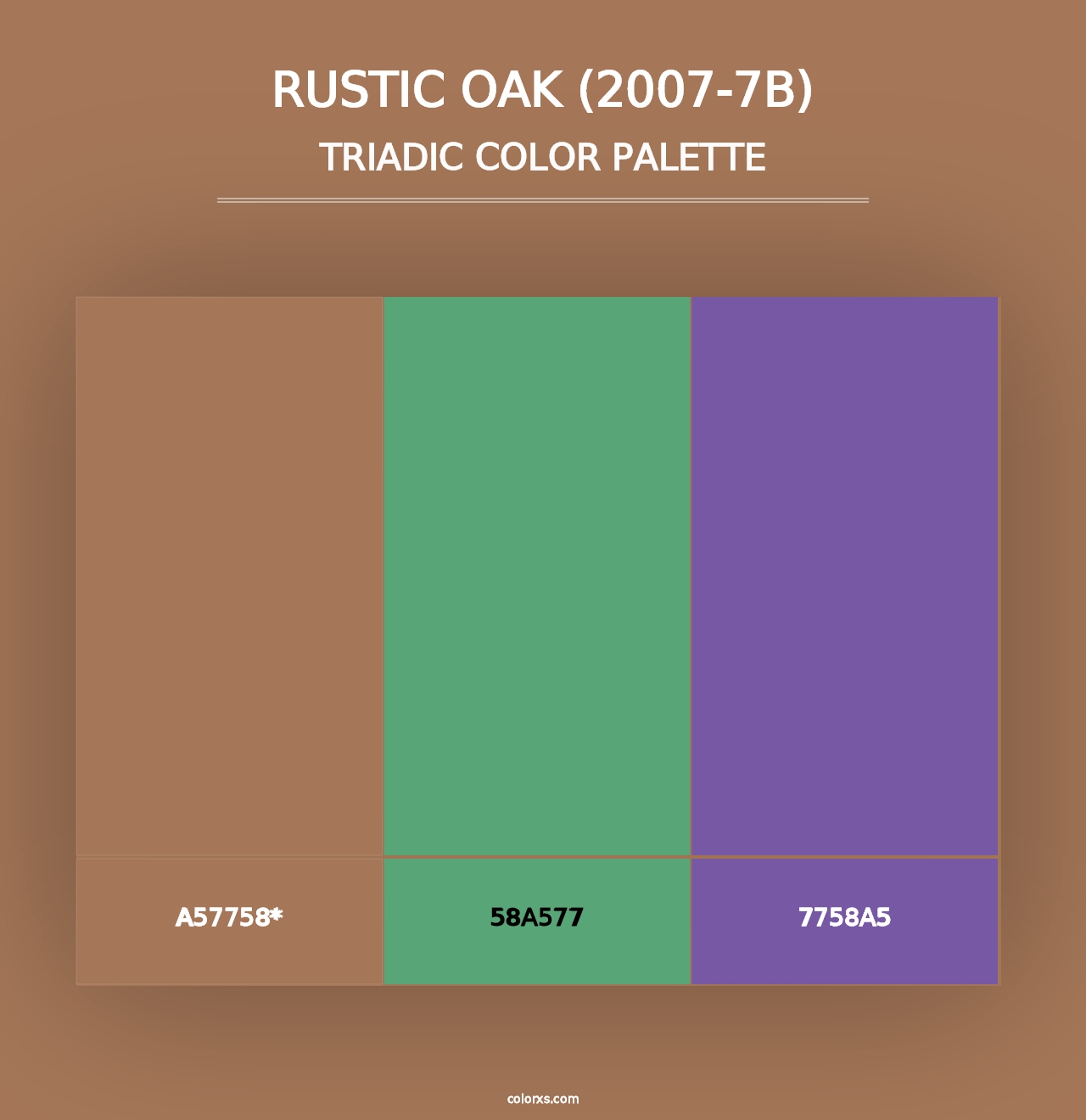 Rustic Oak (2007-7B) - Triadic Color Palette