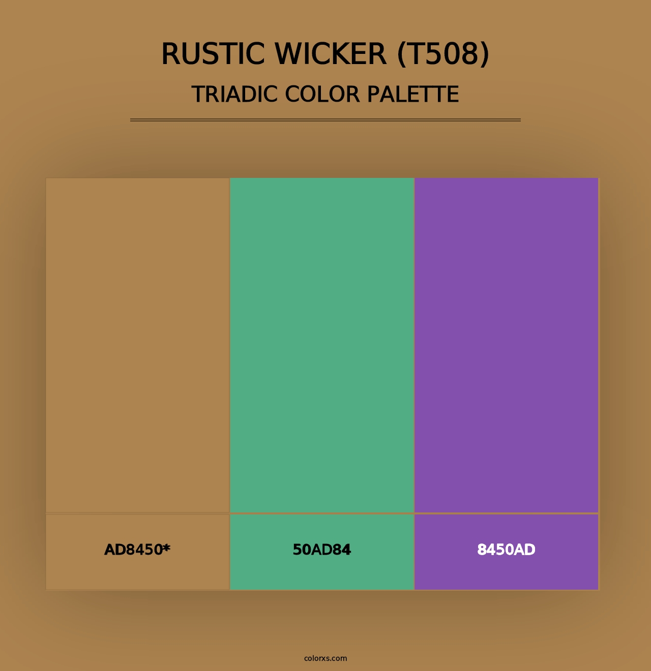 Rustic Wicker (T508) - Triadic Color Palette