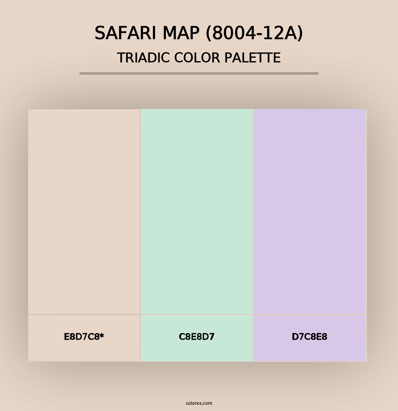 Safari Map (8004-12A) - Triadic Color Palette