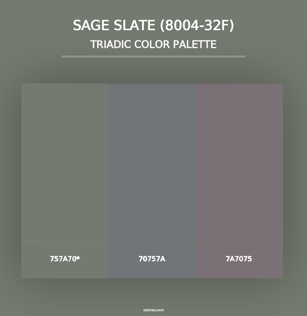 Sage Slate (8004-32F) - Triadic Color Palette