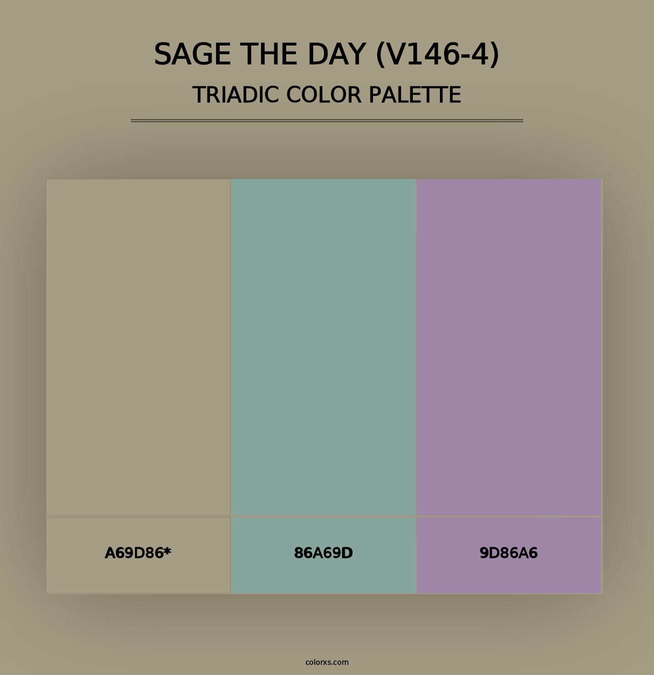 Sage the Day (V146-4) - Triadic Color Palette