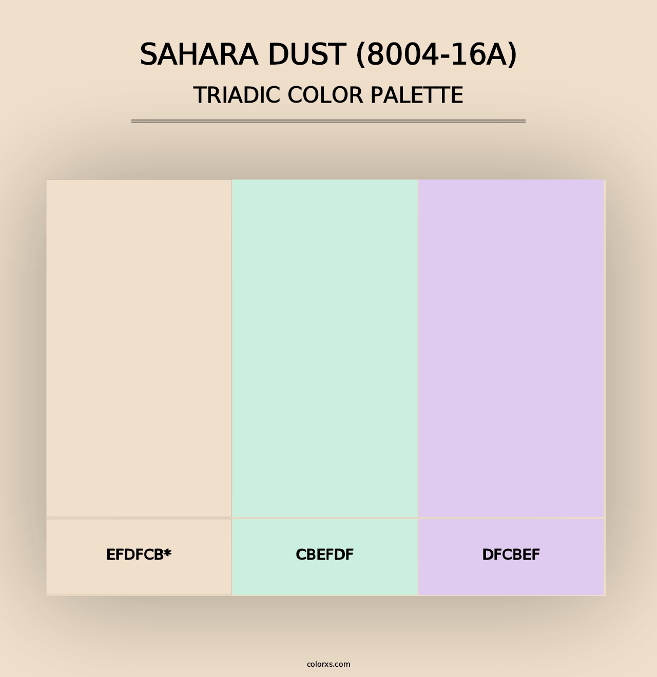 Sahara Dust (8004-16A) - Triadic Color Palette