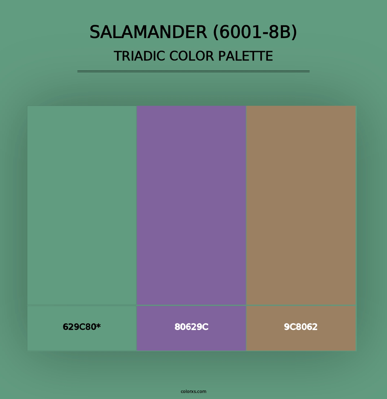 Salamander (6001-8B) - Triadic Color Palette